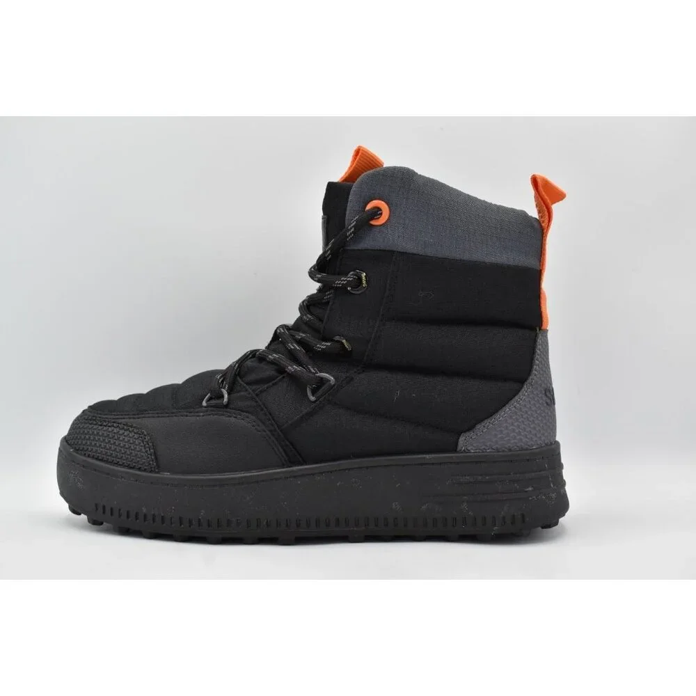 SWIMS Womens 9 Snow Runner Black‎ Orange Insulated High-Top Lace-Up Snow Boots